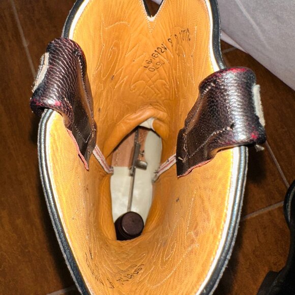 Lucchese Red Lizard Boots - Men's Size 9 D - Picture 7 of 8